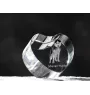 Siberian Husky, Chukcha - a photo of a dog in crystal, crystal heart, unique photo frame from the Art-Dog brand