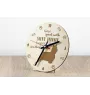 Silky Terrier - clock with a dog, wooden clock, wall clock for dog lovers, clock for desk and shelf, Art-Dog