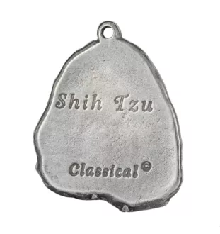 Shih Tzu - un collier avec un chien, un pendentif de chien sur une chaîne en argent, un bijou unique de la marque Art-Dog