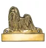 Shih Tzu - Haustürschild mit Hund, Messingschild mit Namen, personalisiertes Türschild mit Markennamen Art-Dog