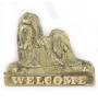 Shih Tzu - Türschild mit Hund, messingfarbenes Willkommensschild, einzigartiges Schild mit der Aufschrift Welcome von der Marke Art-Dog
