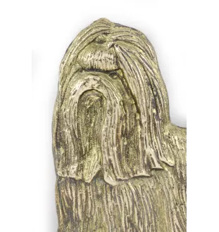 Shih Tzu - une plaque de porte avec un chien, une plaque de bienvenue en laiton, une enseigne exceptionnelle avec l'inscription Welcome de la marque Art-Dog