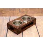 Husky de Sibérie, Husky sibérien - support en bois avec des bols pour chien, bols pour chien en acier, cadeau pour l'adoption d'un chien de la marque Art-Dog