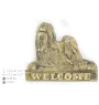Shih Tzu - une plaque de porte avec un chien, une plaque de bienvenue en laiton, une enseigne exceptionnelle avec l'inscription Welcome de la marque Art-Dog
