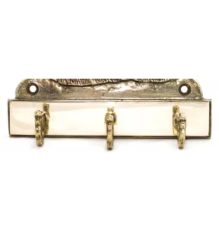 Shih Tzu, Chrysanthemum Dog - key holder with a dog, brass handle for dog accessories, an elegant decoration for the hallway from the Art-Dog brand.