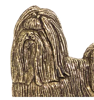 Shih Tzu, Chrysanthemum Dog - key holder with a dog, brass handle for dog accessories, an elegant decoration for the hallway from the Art-Dog brand.