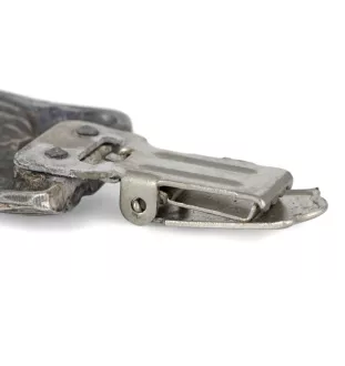 Shih Tzu - broche avec pince, support pour numéro de départ, épingle argentée pour exposition de chiens de la marque Art-Dog