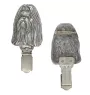 Shih Tzu - Brosche mit Clip, Startnummernhalter, versilberte Anstecknadel für Hundeausstellungen der Marke Art-Dog