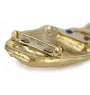 Shih Tzu, Chrysanthemum Dog - brooch with a clip, gold-plated holder for a race number, elegant dog show pin from Art-Dog brand