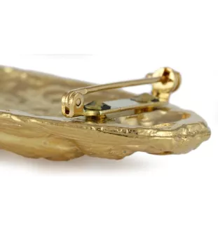 Shih Tzu - broche avec pince, support doré pour numéro de départ, élégante épingle pour exposition de chiens de la marque Art-Dog