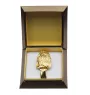 Shih Tzu, Chrysanthemum Dog - brooch with a clip, gold-plated holder for a start number, a gift for a dog show by Art-Dog brand.