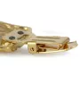 Shih Tzu, Chrysanthemum Dog - brooch with a clip, gold-plated holder for a start number, a gift for a dog show by Art-Dog brand.