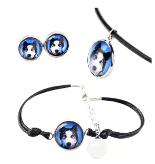Siberian Husky - Schmuckset in einer Schachtel, Halskette, Ohrringe, Armband, Produkte der Marke Art-Dog