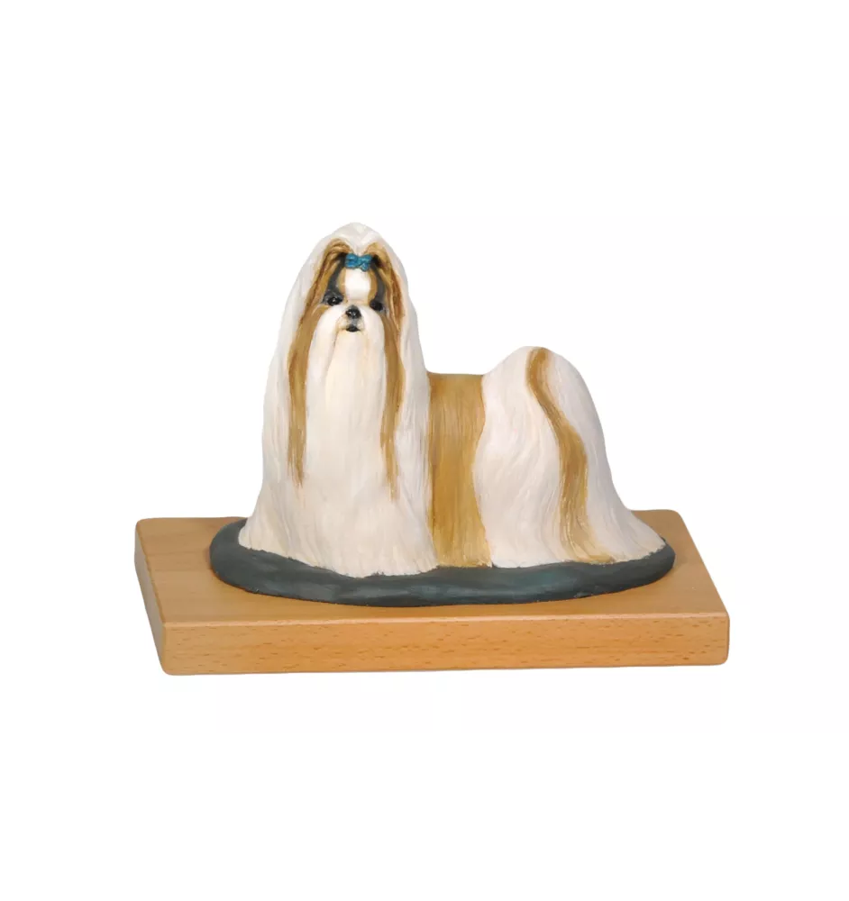 Shih Tzu, Chrysanthemum Dog - painted figurine, statue, figure, made by the artist, brand Art-Dog