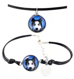 Siberian Husky - Schmuckset mit Ihrem Foto, handgefertigtes Set, Armband und Halskette von Art.-Dog.