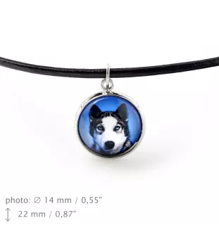 Husky de Sibérie, Husky sibérien - ensemble de bijoux avec votre photo, ensemble fait à la main, bracelet et collier de la marque Art.-Dog