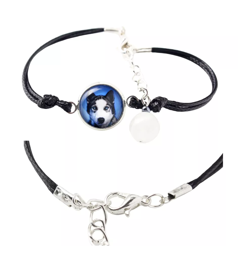 Siberian Husky, Chukcha - bracelet in a box with your photo, feminine jewelry, perfect gift from Art-Dog brand