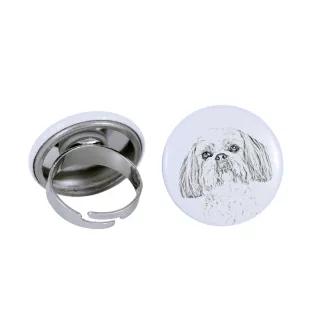 Shih Tzu, Chrysanthemum Dog - women's jewelry with a dog portrait, handmade product, possibility to add your own photo, Art-Dog brand