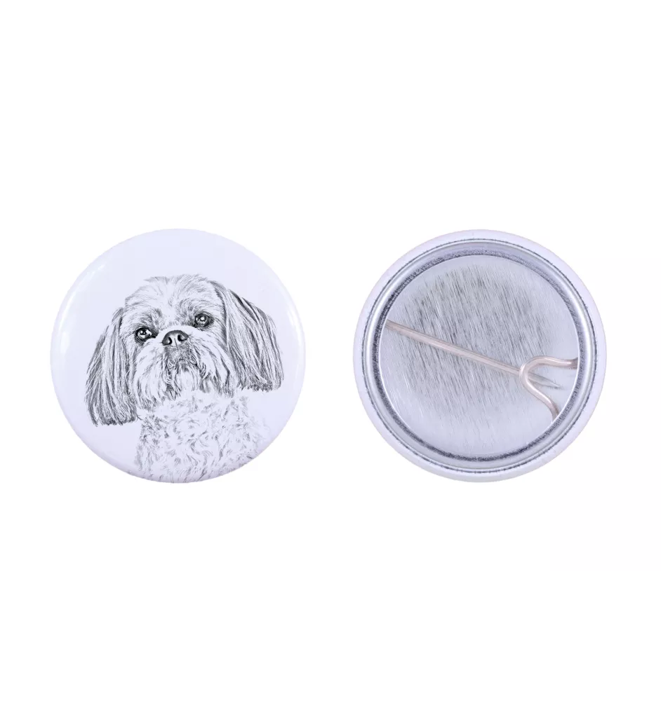 Shih Tzu przypinka z psem mała Art-Dog