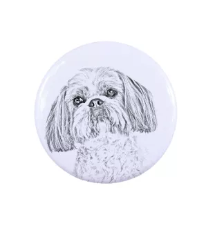 Shih Tzu - Anstecknadel mit Ihrem Hund, fügen Sie Ihr eigenes Foto hinzu, Marke Art-Dog