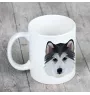 Siberian Husky - Becher mit einem Bild und dem Schriftzug geometrischer Hund Art-Dog