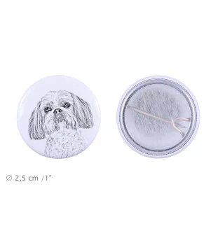 Shih Tzu przypinka z psem mała Art-Dog