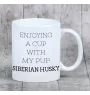 Husky de Sibérie, Husky sibérien - tasse avec une photo et un motif de chien géométrique Art-Dog