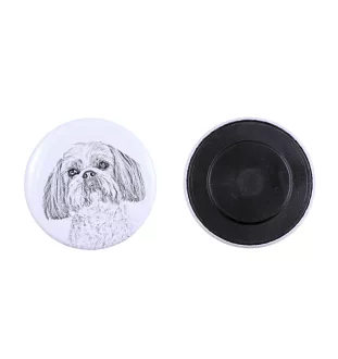 Shih Tzu, Chrysanthemum Dog - magnet with a dog's pupil, exceptionally light, strong magnet, handmade product by the Art-Dog brand