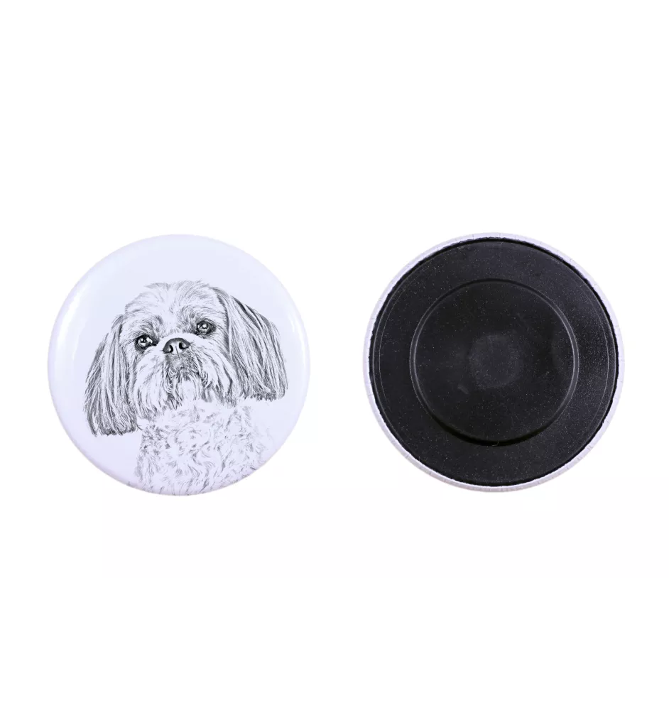 Shih Tzu, Chrysanthemum Dog - magnet with a dog's pupil, exceptionally light, strong magnet, handmade product by the Art-Dog brand