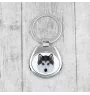 Husky de Sibérie, Husky sibérien - porte-clés géométrique avec photo et inscription Art-Dog