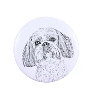 Shih Tzu przypinka z psem duża Art-Dog