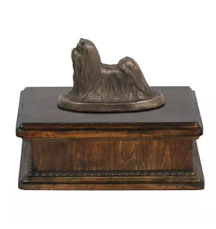 Shih Tzu, Chrysanthemum Dog - urn for dog ashes, classic urn with a statuette, elegant urn with a dog by Art-Dog brand