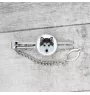 Siberian Husky, Chukcha - geometric tie clip with a picture and inscription from Art-Dog