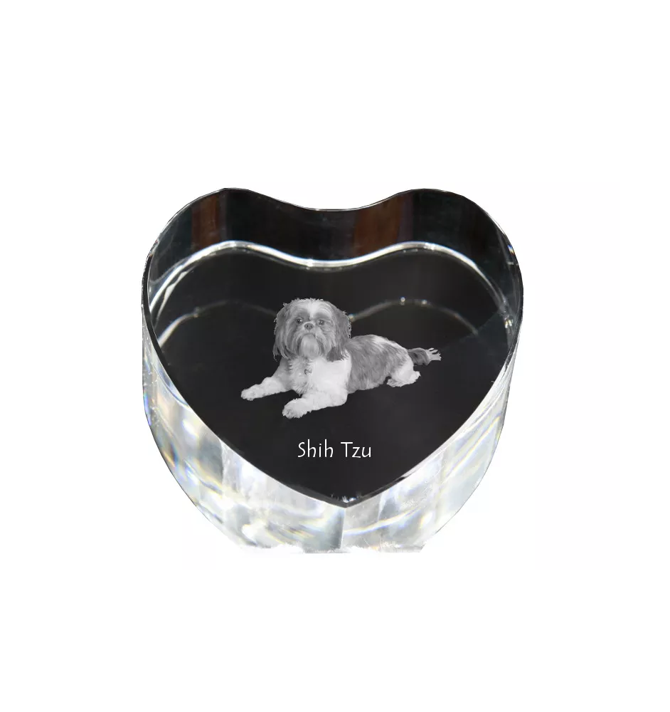 Shih Tzu, Chrysanthemum Dog - a photo of a dog in crystal, crystal heart, unique photo frame from the Art-Dog brand
