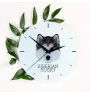 Siberian Husky, Chukcha - geometric wall clock with a picture and the brand name Art-Dog