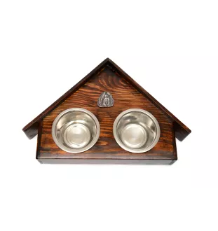 Shih Tzu, Chrysanthemum Dog I - wooden stand with bowls for a dog, decorative dog bowls, a gift for adopting a dog from the Art-Dog brand