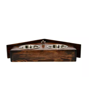 Shih Tzu I - support en bois avec des bols pour chien, bols pour chien décoratifs, cadeau pour l'adoption d'un chien de la marque Art-Dog