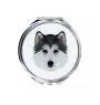 Siberian Husky, Chukcha - mirror with a geometric design and the brand name Art-Dog