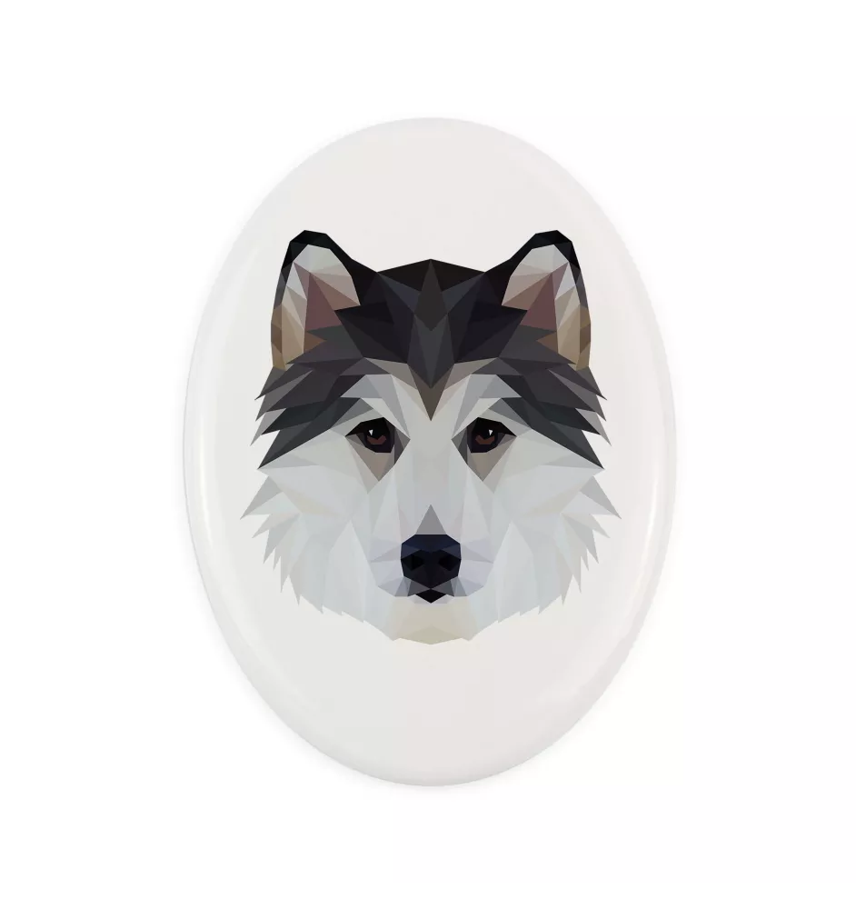 Husky syberyjski płytka geometryczna Art-Dog