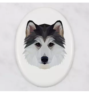 Husky syberyjski płytka geometryczna Art-Dog