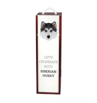 Husky syberyjski pudełko na wino geometryczne Art-Dog