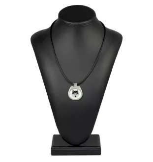 Husky de Sibérie, Husky sibérien - collier avec une photo et un motif géométrique de la marque Art-Dog