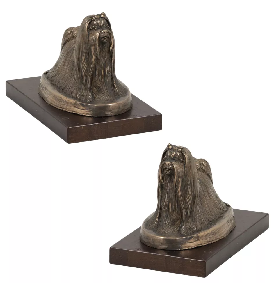 Shih Tzu statuetka na białym drewnie Art-Dog