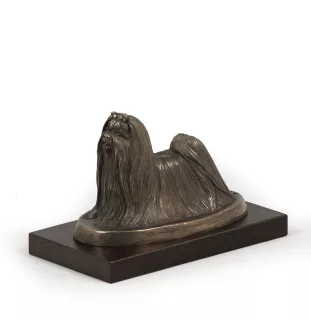 Shih Tzu - statuette de chien, figurine sur un socle blanc, trophée pour exposition de chiens de la marque Art-Dog