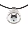 Siberian Husky, Chukcha - necklace with a geometric design and the inscription "Art-Dog"