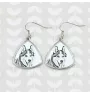 Siberian Husky, Chukcha - dog earrings, hanging earrings with a picture, personalized jewelry with Art-Dog brand print