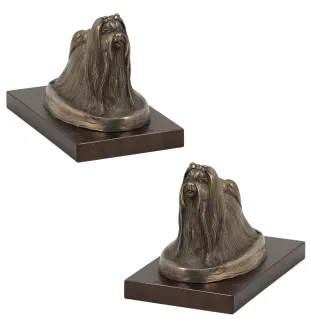 Shih Tzu - une statuette de chien, une figurine en marbre blanc, un trophée pour l'exposition de chiens de la marque Art-Dog