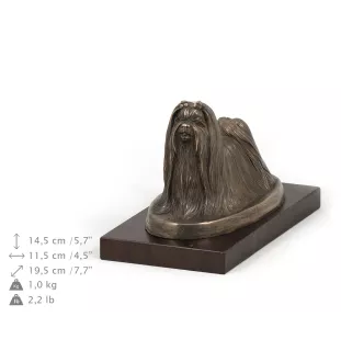 Shih Tzu - une statuette de chien, une figurine en marbre blanc, un trophée pour l'exposition de chiens de la marque Art-Dog