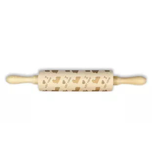 Shih Tzu, Chrysanthemum Dog - rolling pin for dough with a dog, patterned rolling pin for ceramics, a gift for a cook from the Art-Dog brand