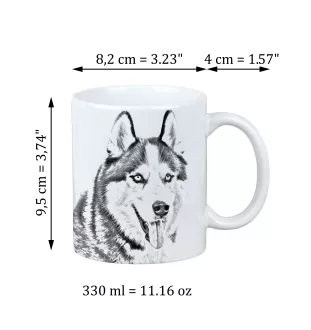 Husky syberyjski kubek z psem life is better Art-Dog